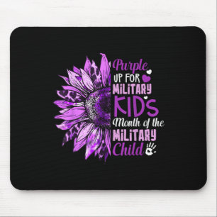 Tapis De Souris Tournesol Violet Haut Pour Les Enfants Militaires
