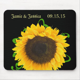 Tapis De Souris Tournesol Vous choisissez la couleur de fond Mouse