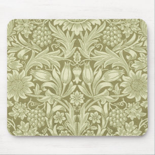 Tapis De Souris Tournesol William Morris Vintage Olive Damask