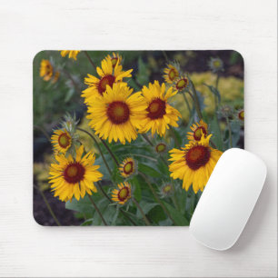 Tapis De Souris Tournesols orange, photographie florale lumineuse