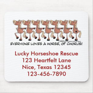 Tapis De Souris Tout le monde aime un cheval de choeur
