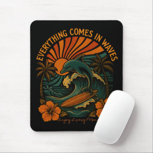 Tapis De Souris Tout Vient En Vagues Rétro