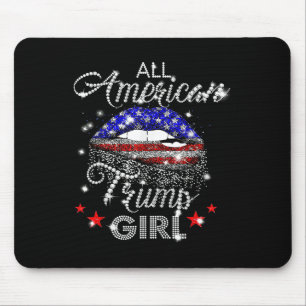 Tapis De Souris Toute Américaine Trump fille bouche diamant