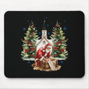 Tapis De Souris Toute genou doit fléchir Scène de la Nativité Reli