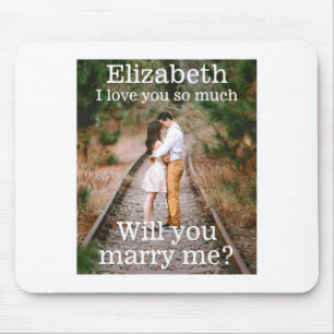 Tapis De Souris Toute proposition de mariage texte Photo Mariez-mo