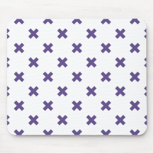 Tapis De Souris Traces croisées ultra violettes sur blanc