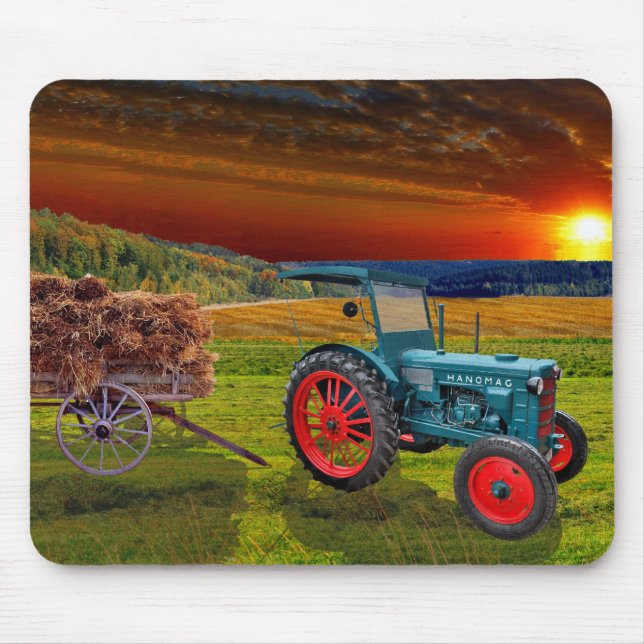 Tapis De Souris « Tracteur classique " (Devant)