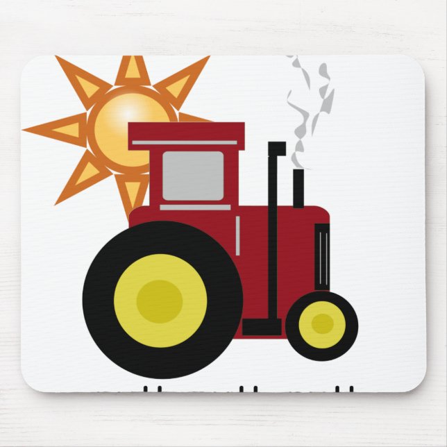 Tapis De Souris Tracteur rouge de ferme (Devant)