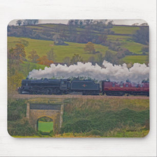 Tapis De Souris Train à vapeur ferroviaire pour Trainspotspotters 