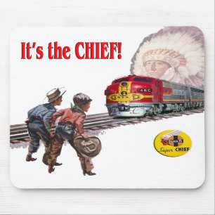 Tapis De Souris Train en chef superbe Mousepad de Santa Fe