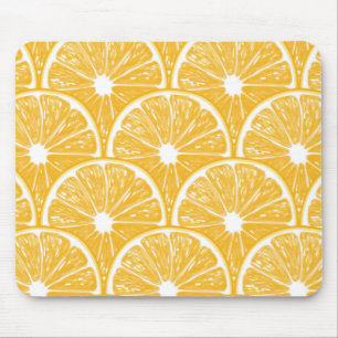 Tapis De Souris Tranches orange, motif de fruits tropicaux