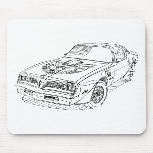 Tapis De Souris Transport AM 1977 de Pontiac Firebird (Devant)