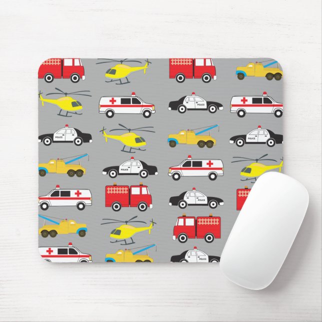 Tapis De Souris Transport des véhicules d'urgence (Avec souris)