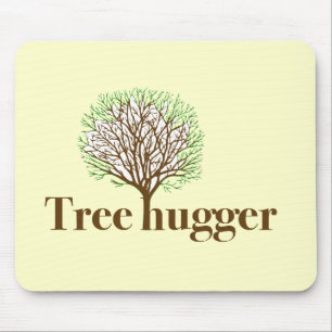 Tapis De Souris Tree Hugger w/ tree illustration