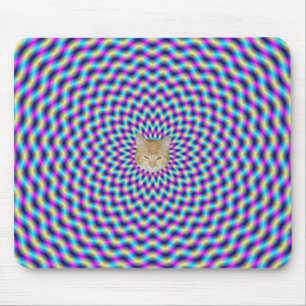 Tapis De Souris treillis Mousepad en bleu et rose