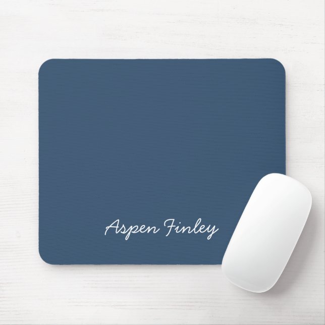 Tapis De Souris Trend Couleur Grave Nom Bleu Mousepad (Avec souris)