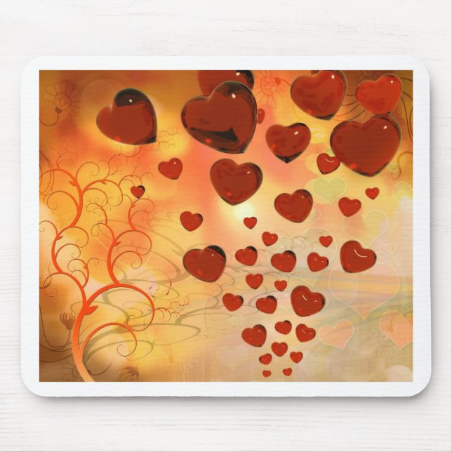 Tapis De Souris Trending love coeurs, accessoires. Saint Valentin (Devant)