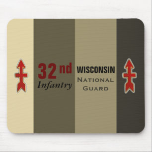 Tapis De Souris trente-deuxième Garde nationale du Wisconsin