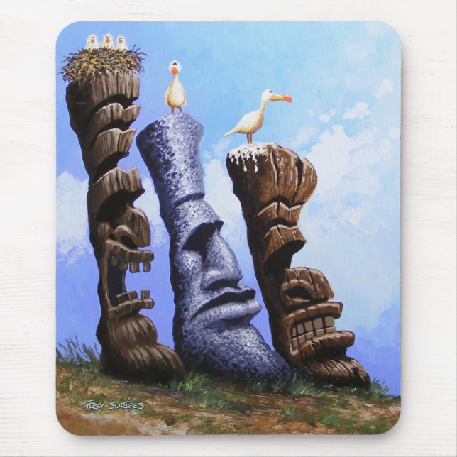 Tapis De Souris "Tres Hombres Tikis " (Devant)