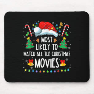 Tapis De Souris Très Probable De Voir Tous Les Films De Noël Fami