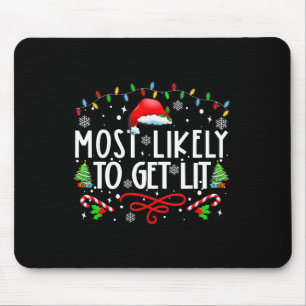 Tapis De Souris Très Probable D'Obtenir Lit Boire Fun Noël De Fami