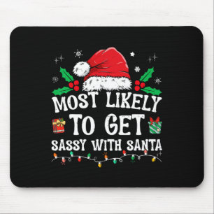 Tapis De Souris Très Probable D'Obtenir Sy Avec Père Noël Fun Fami