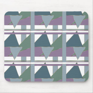 Tapis De Souris Triangle géométrique Motif bleu violet vert