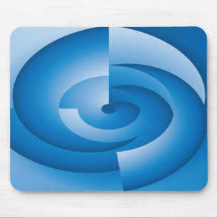 Tapis De Souris Triangles bleus tournant