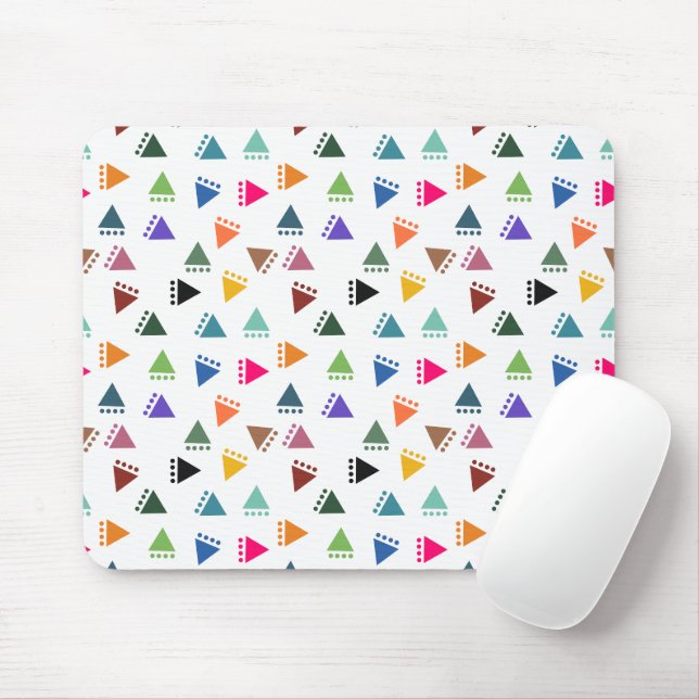 Tapis De Souris Triangles Boho (Avec souris)