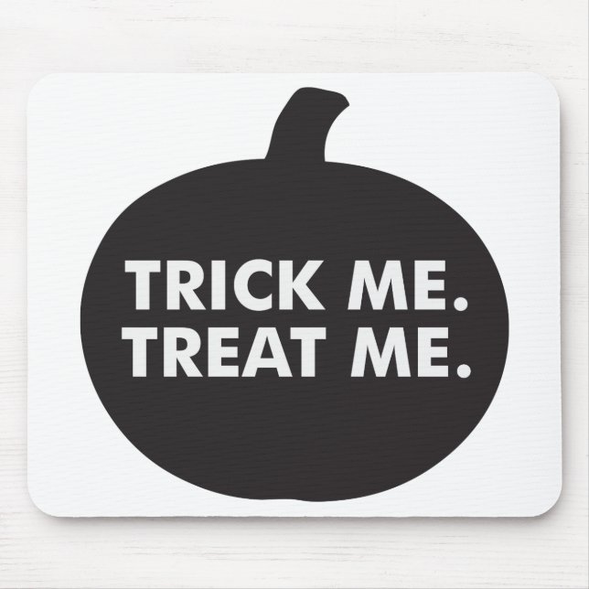 Tapis De Souris Trick Me Traite, Blanc Noir (Devant)