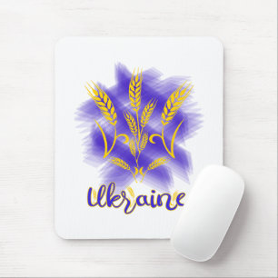 Tapis De Souris Trident ukrainien fait d'épi de blé