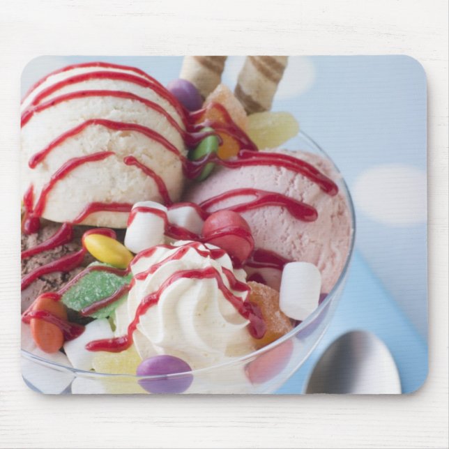 Tapis De Souris Trio de crème glacée et de parfait doux (Devant)