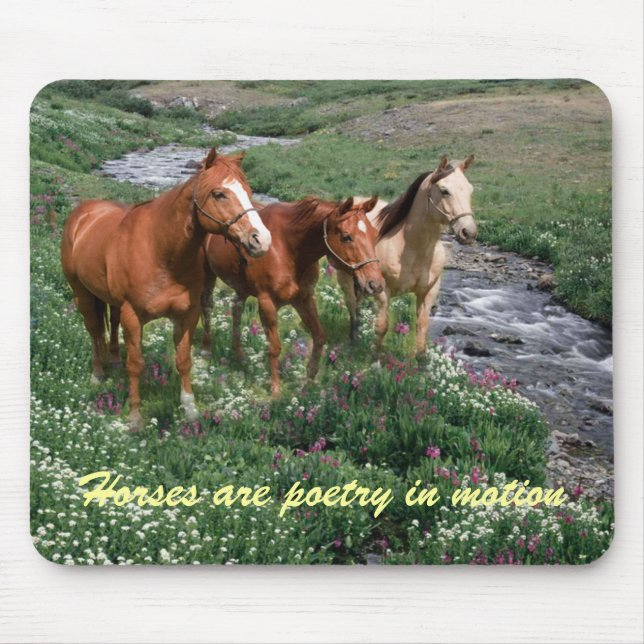 Tapis De Souris Trio Mousepad de cheval (Devant)