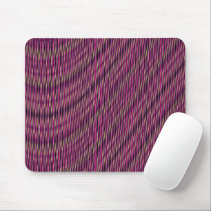 Tapis De Souris Trippy Glitch Bourgogne Moiré Effet Vibes Cool