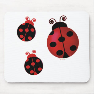 Tapis De Souris Trois coccinelles