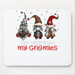 Tapis De Souris Trois Gnomes En Noël Rouge Juste Accroché Avec Mon