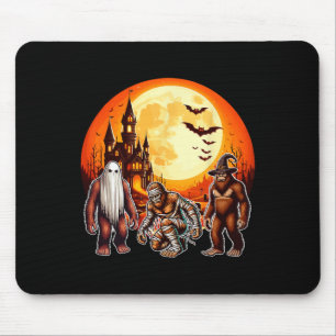 Tapis De Souris Trois Halloween Bigfoots Horror Boo Ghost Witch Mu