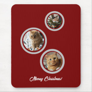 Tapis De Souris Trois photos de chats personnaliser 