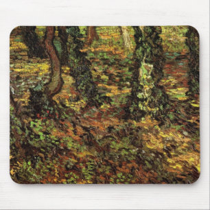 Tapis De Souris Troncs d'arbres avec lierre par Vincent van Gogh
