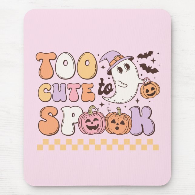 Tapis De Souris Trop mignon pour parler Halloween (Devant)