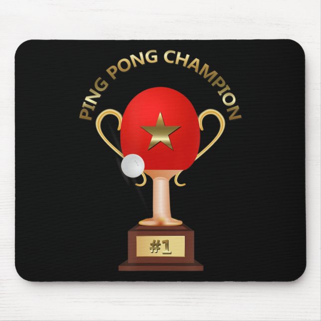 Tapis De Souris Trophée Champion de tennis de table Ping Pong (Devant)