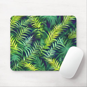 Tapis De Souris Tropical Green Leaf Fern Motif