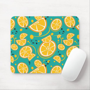 Tapis De Souris Tropical Orange Slices Wedges Citrus Fruit d'été