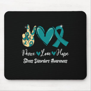 Tapis De Souris Troubles du stress Sensibilisation Paix Amour Espo