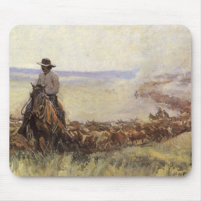 Tapis De Souris Troupeau de sentiers au Wyoming par WHD Koerner (Devant)
