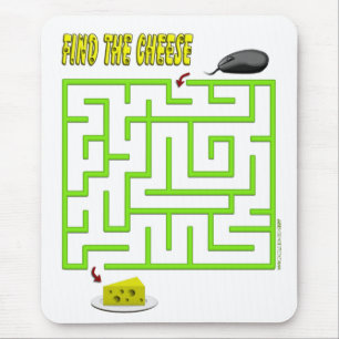 Tapis De Souris Trouvez le Maze Souris au fromage standard