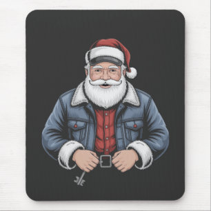 Tapis De Souris Trucker Santa Claus Funny Camion Conduite Noël