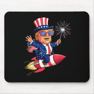 Tapis De Souris Trump 2024 Joyeux 4 juillet Trump drapeau américai