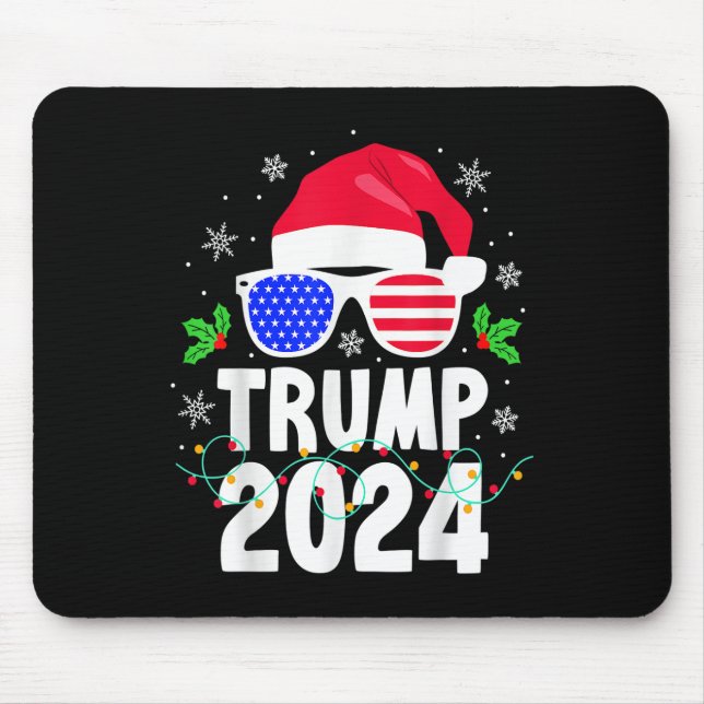 Tapis De Souris Trump 2024 Noël Noël Noël Noël Fête (Devant)