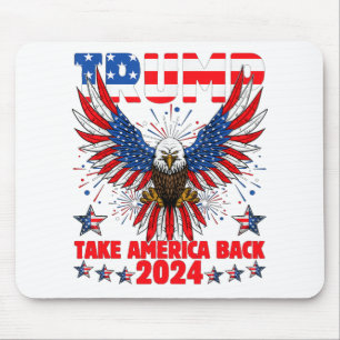 Tapis De Souris Trump 2024 Reprendre l'Amérique Drapeau américain